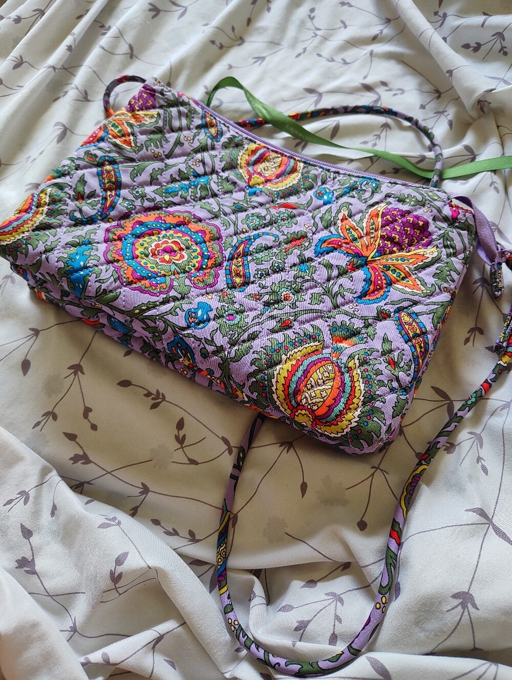 Vera Bradley Foxbury Crossbody Bag Purse in Purple Marrakesh Pattern